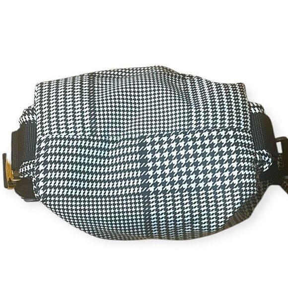 Lauren Ralph Lauren Black & White Houndstooth Print Canvas Solder Bag NWOT - Picture 9 of 9